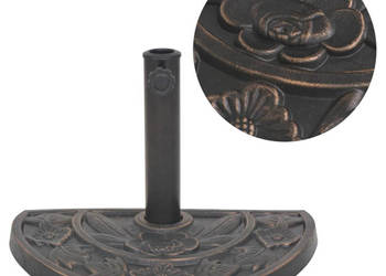 Podstawa pod parasol półokrągła żywicowa brązowa 9 kg WM-43655