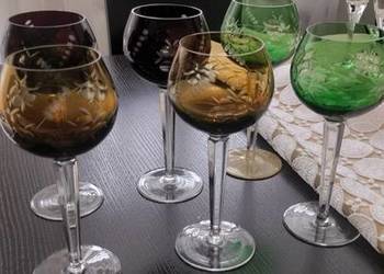 Kieliszki szkło barwione 6 szt.