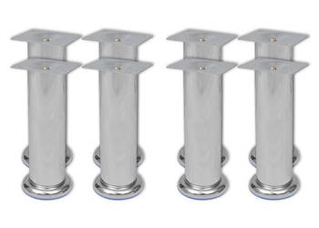 Nóżki do sofy 8 szt. okrągłe chromowane 180 mm WM-3051483