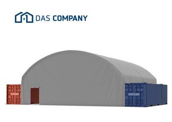 12x12m Namiot ZADASZENIE do kontenerów 2x WEJŚCIE