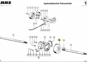 Claas Dominator 98 - wałek pośredni hamulca lewy 0006068721
