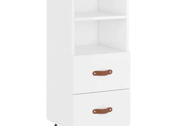 Szafka biała połysk 345x34x90 cm materiał drewnopochodny WM-828638