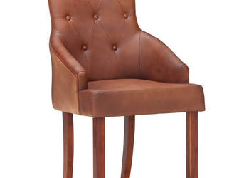 Krzesła stołowe 4 szt. brązowe naturalna kozia skóra WM-3056697