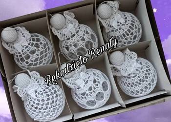 Bombki-aniolki rękodzieło na choinkę PROMOCJA