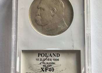 10 zł. 1936 Józef Piłsudski  grading GCN XF40