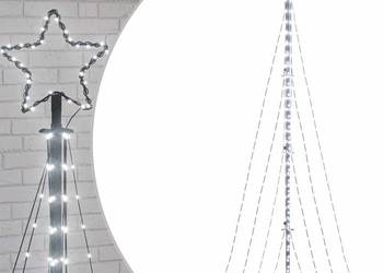 vidaXL Choinka LED 447 LED Zimna biel 249 cm(SKU:4016433)