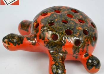 Ceramiczny żółw czerwony ceramikaTofej Węgry lata 60te