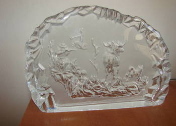 Polowanie - szwedzkie szkło kryształowe Nybro