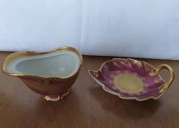 porcelanowy zestaw patera i sosjerka 1921 r.