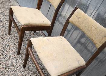Krzesła tapicerowane Daniel 1 retro loft PRL vintage stylowe drewniane