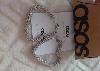 ASOS/ Duże, Bogato zdobione kolczyki serca z Londynu, NOWE