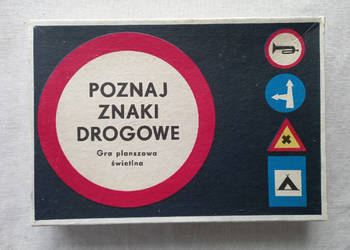 Gra planszowa świetlna Poznaj Znaki Drogowe z czasów PRL-u