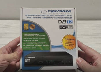 NOWY dekoder DVB-T2 H.265HEVC InternetTV IPTV YouTube RJ-45 WiFi LAN
