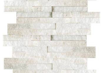 Panele ścienne 10x36 kwarcyt White Stackstone elewacje