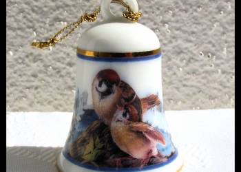 Dzwonek porcelanowy # PTAKI # wg projektu Ursuli Band