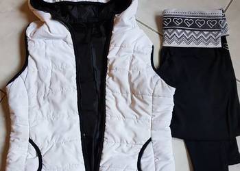 bezrękawnik kamizelka kurtka z kapturem legginsy spodnie fit