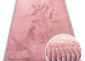 GRUBY DYWAN PUFFY SOFT 80X150 RÓŻOWY JAK MATERAC RABBIT PUSZYSTY WŁOS