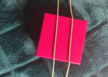 Efektowny złoty łańcuszek splot "Kordel"