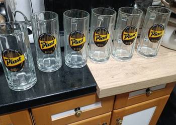 kolekcjonerskie kufle do piwa marki Piast 0,5 l6 sztuk