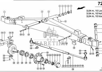 Claas Lexion 580 DRĄŻEK ŚLADÓW UKŁ. KIEROWN. LE 0007709060 (Oś kierowana; …