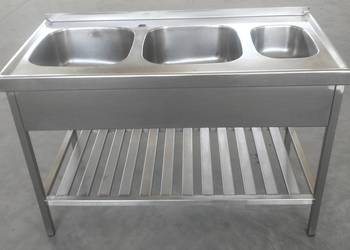 ZLEW gastronomiczny125x60x85 trzykomorowy