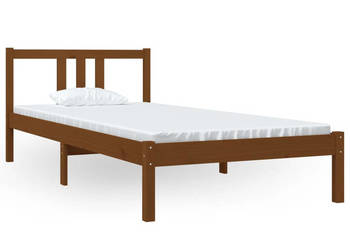 Rama łóżka miodowy brąz lite drewno 90 x 200 cm WM-814872