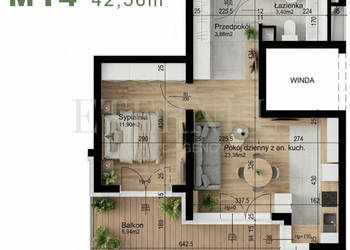 Developerskie mieszkanie 2pokojowe 42,56m2 Czyżyny