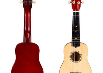 Gitara ukulele dla dzieci drewniana 4 struny nylonowe ECOTOYS