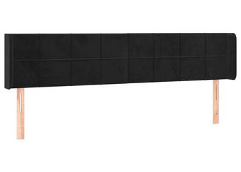 Zagłówek uszak czarny 183x16x78/88 cm aksamit WM-3118830