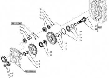 New Holland T6070 Koło zębate 53t 87605013