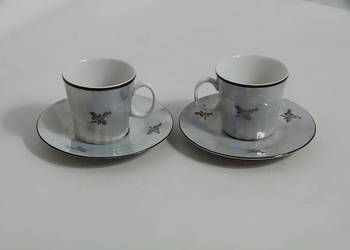Kolekcjonerskie filiżanki do espresso – piękna iryzowana porcelana