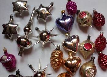 stare bombki szklane vintage PRL