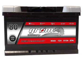 Akumulator GROM AGM START&STOP 80Ah 800A  DARMOWA WYMIANA