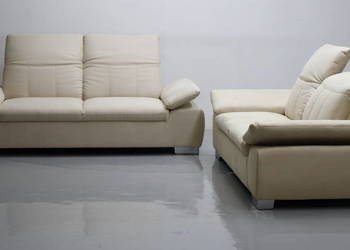 TAS nowy komplet 3 + 2 kanapy ZESTAW sofa jasna TKANINA tkanina