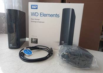 DYSK WD Elements 3TB  HDD zewnętrzny USB 3.0 prawie nowy DYSK WD Elements 3TB  HDD zewnętrzny USB 3.0 prawie nowy