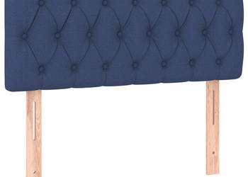 Zagłówek do łóżka z LED niebieski 100x7x78/88 cm tkanina WM-3121944