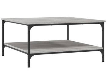 Stolik kawowy szary dąb sonoma 80x80x40 cm drewnopochodny WM-832841