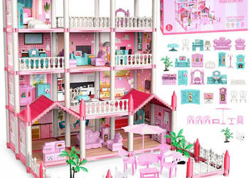 domek willa dla lalek + mebelki 222 el. | ZA4456