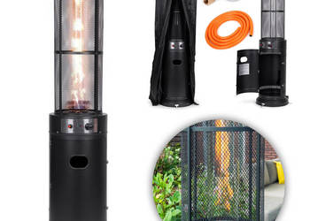 Ogrzewacz parasol gazowy grzejnik 11 kW szklany na ogród patio reduktor wą…