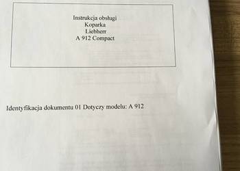 dtr instrukcja obsługi koparka liebherr a912compact i inne