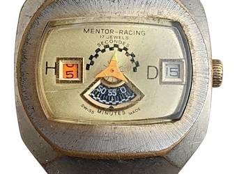 Stary zegarek Szwajcarski mentor-racing 17 jewels lata 70 antyk unikat