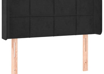 Zagłówek do łóżka z LED czarny 103x16x78/88 cm aksamit WM-3123280