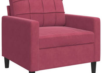 Fotel winna czerwień 60 cm obity aksamitem WM-4007608