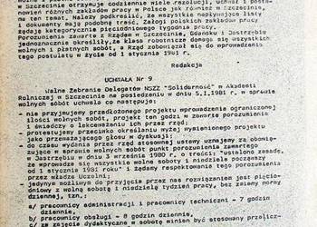 "Solidarność" Komunikat nr 46 Szczecin 1981
