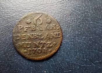 Stare monety 6 fenig 1708 Niemcy srebro