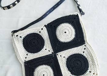 Torebka listonoszka crochet, ręczne robiona