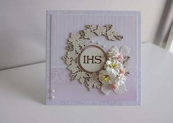 Kartka w pudełku Komunia Święta handmade 5