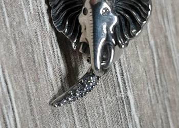 Pandora charm moments koralik zawieszka słoń słonik z ruchomym liściem