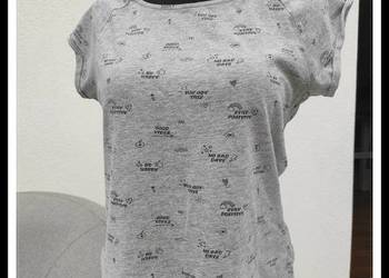 Sinsay koszulka bluzka tshirt 40 L - 42 XL stay positive