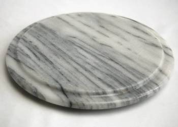 Marmurowa podstawka kuchenna z kamienia, biało-szary marmur